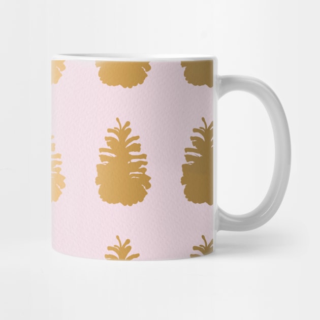 Golden Pine cone design by kuallidesigns